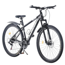 BSTSEL 29 Inch Mountain Bike 17.5 Inch Aluminum Frame With Front Suspension Fork Mountain Bicycle 21 Speeds with Dual Disc-Brake Suitable (Black,