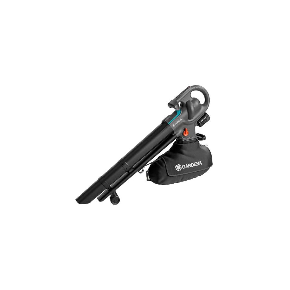 Gardena Powerjet Collect 18V P4a Ready-To-Use Set: Powerful Airflow, Quick Mode Change, Adjustable Speed, Collection Bag, Cordless (14895-20)