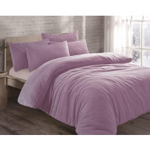 KARKARM New Teddy Bear Sherpa Fleece Single Bed Duvet Cover Set – Teddy Fleece Duvet Cover Single with Pillow Case – Plain Reversible Winter Warm