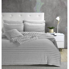 London Dream Big Cord Teddy Fleece Duvet Cover Set with Pillowcases Curtain Throw Cushion Cover Super Soft Warm Cosy Quilt Cover Xmas Bedding Set