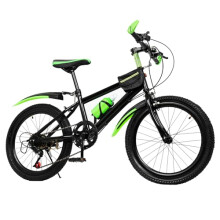 20 Inch Kids Mountain Bicycle, Children's Mountain Bike, Carbon Steel Frame Kids Bike with Seven Gears, Adjustable Height, for Boys & Girls, Green