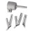 4pcs/Set 8mm Round & Triangular Speed Welding Nozzle Tacking Nozzle for Hot Air  Torch Welding Plastic Rods 1