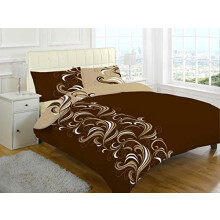 GoldStar Jacob Printed Duvet Quilt Cover Floral Bedding Set, Double, Chocolate