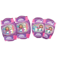 Tataway Gabby's Dollhouse Children's Elbow and Knee Protector Kit - Set of Protection for Bikes, Scooters and Skates with Adjustable Straps,