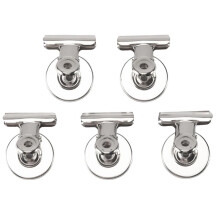 5 Stuks 3cm Magnetische Clipmagneet Koelkast Muur Memo Notitie Berichthouder Zilver