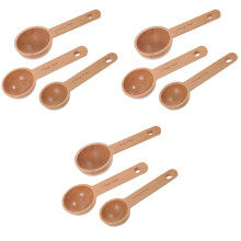 9Pièces Cuillères En Bois Kaki Pour Café Poudres
