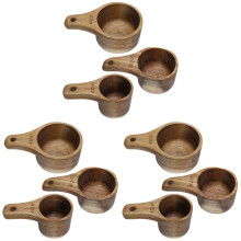 9Pièces Cuillères En Bois Multifonction Cuisine Café Marron