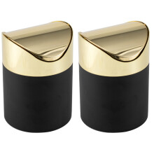 2Pièces Mini Métal Noir Avec Couvercle