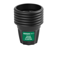Wham Vista 6 x 25cm Round Plastic Garden Planters | 100% Recycled Plastic | Weather Resistant & Lightweight | Indoor & Outdoor Use | Drainage in UK -