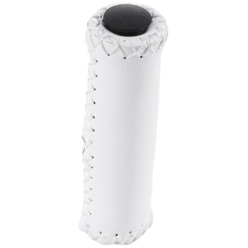 Pair Vintage leather bicycle Grips Grips trekking handlebars Cover Colour: White
