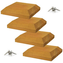 IRONTITE 4 Pack Wooden Fence Post Caps 4x4, Newel Post Cap Fence Toppers to Suit 100mm