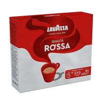 Lavazza, Qualità Rossa, Ground Coffee, 2 x 250 g, Ideal for Moka Pots, with Aromatic Notes of Chocolate and Dried Fruits, Arabica and Robusta,