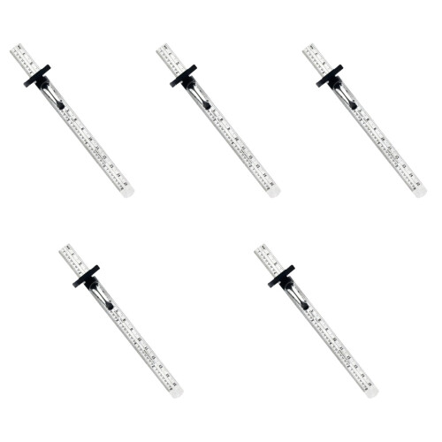 5Pièces Règle De Poche Métal Durable Pour Mesures Précises 1
