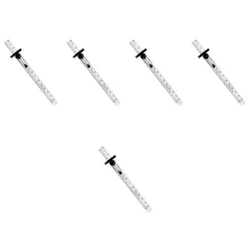 5Pièces Règle De Poche Métal Durable Pour Mesures Précises 2