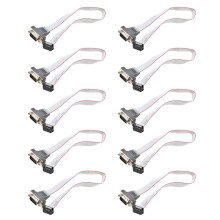 10X DB9 RS232 to 10 Pin Ribbon Cable Connector Adapter