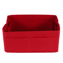 Red Home Storage Bag Purse Organizer Insert Bag Makeup Organizer Inner Purse Portable Cosmetic Bags Storage Tote