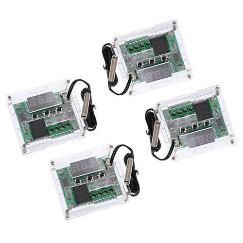 4 PCS W1209 with Case 12V  Digital Temperature Control Board Micro-Type Digital Thermostat-50-110