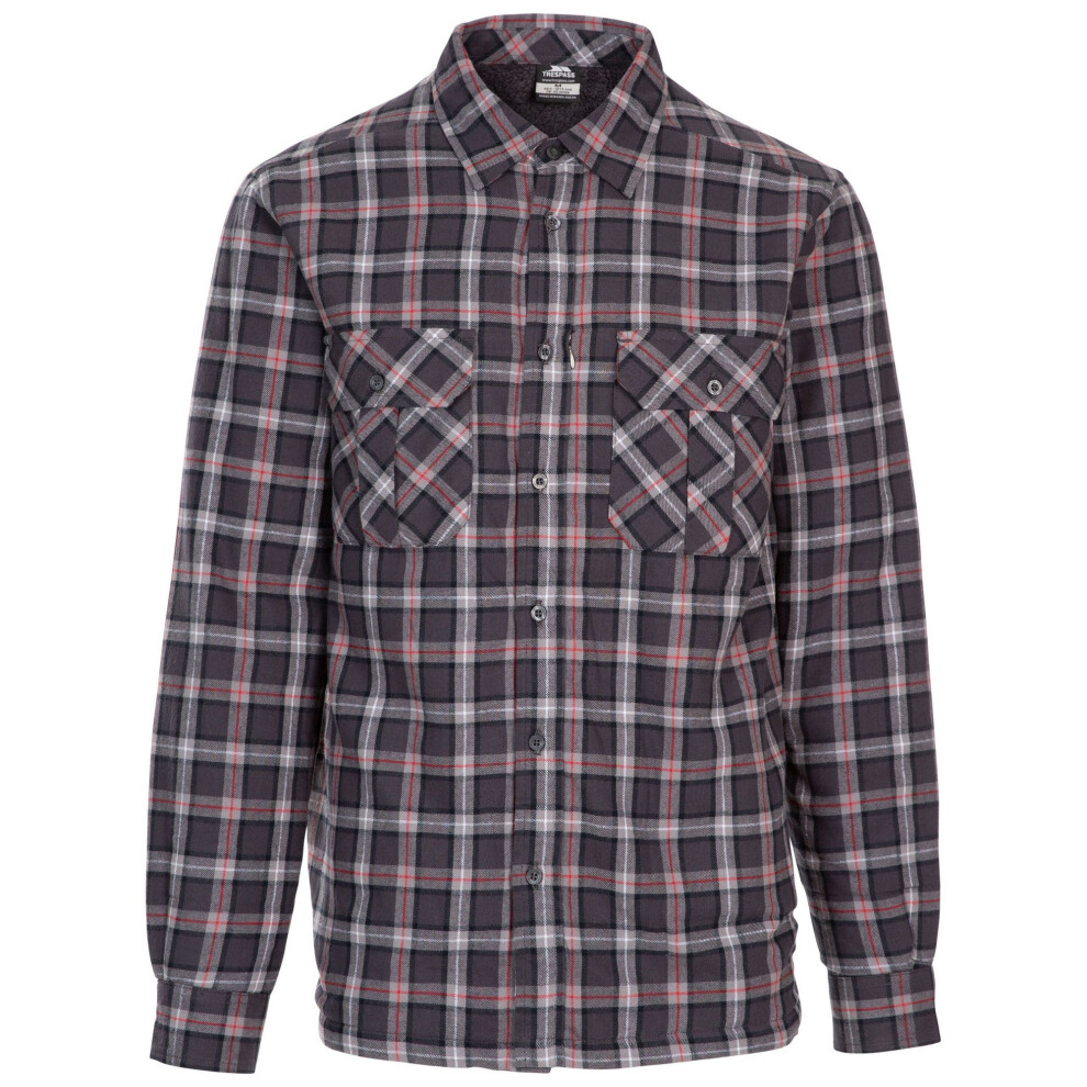 Trespass (M, Dark Grey) Mens Rapeseed Check Shirt