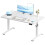 Devoko Electric Standing Desk 120x60cm Sit Stand Table Height Adjustable with Backpack Hook and Memory Smart Panel, Home Office, White 1
