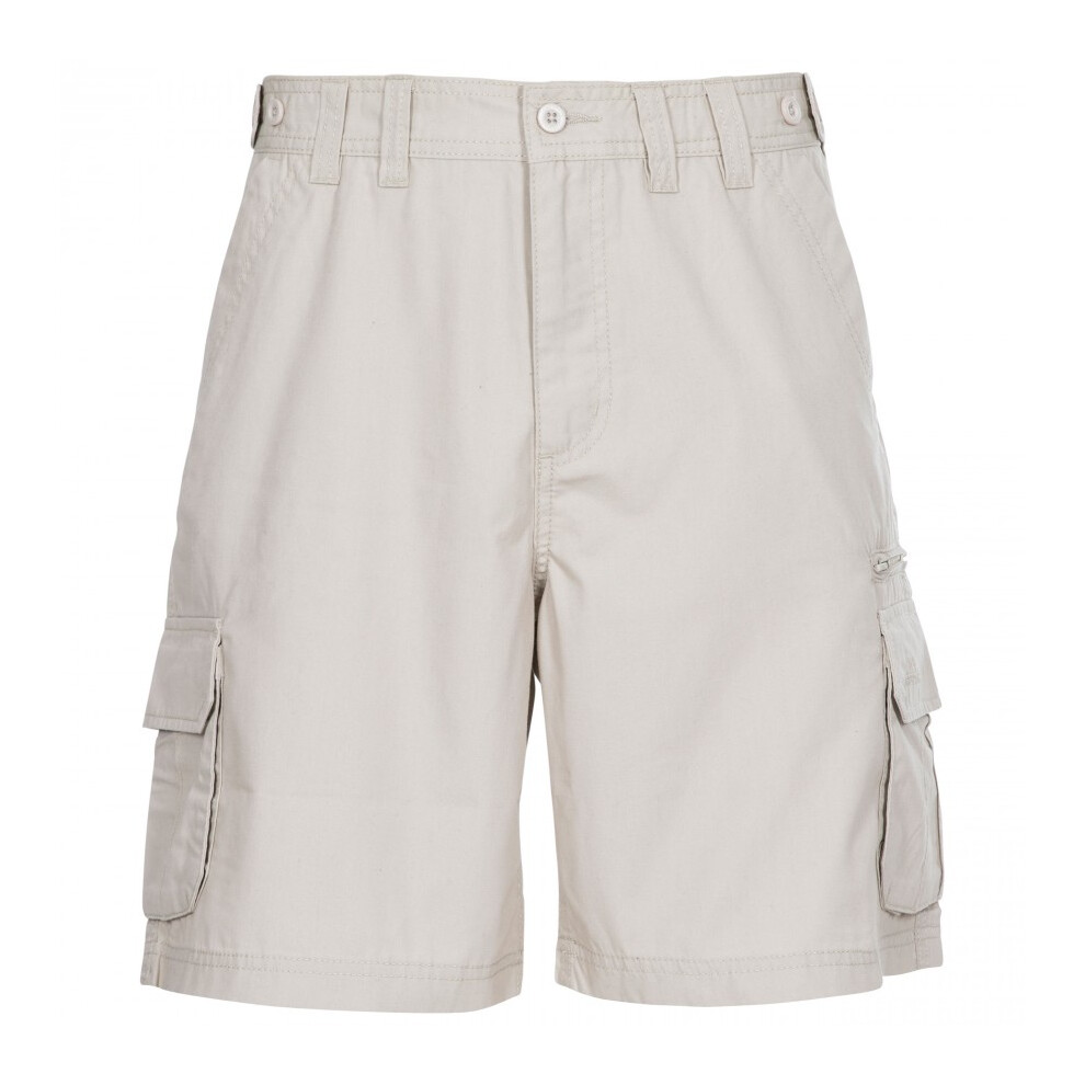 Trespass (L, Mushroom) Mens Gally Water Repellent Hiking Cargo Shorts