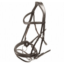 (Full, Havana) Velociti Leather Horse Dressage Bridle
