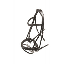 (X Full, Black) Velociti Leather Horse Dressage Bridle