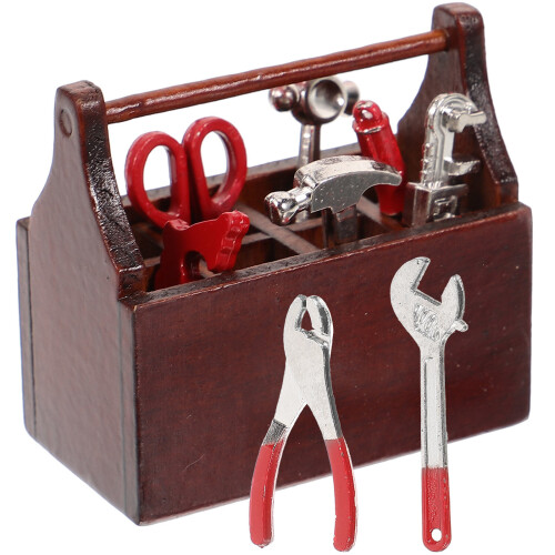 1 Set Mini Huis Gesimuleerde Speelgoed Gereedschapsdoos