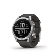 Garmin fēnix 7 Multisport GPS Watch, Silver with Graphite Band