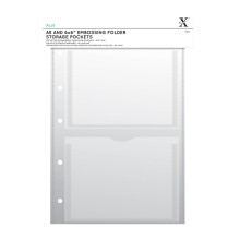 Xcut A4 Storage Wallets 5 Pieces With A5 Pockets Clear Plastic, For Storage Folder, Organise & Store Cutting Dies, Stamp, Embossing Folders, Card