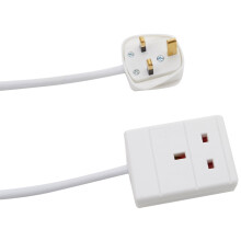 PRO ELEC PEL00898 1 Gang Extension Lead 1m, White