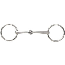 (4.5in, Silver) Shires Jointed Horse Loose Ring Snaffle Bit
