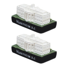 2 Stuks White House Model Resin Voor Thuisdecoratie En Bureau