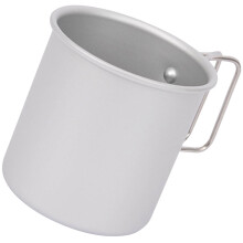 Draagbare Camping Beker Met Inklapbare Handgreep Aluminium