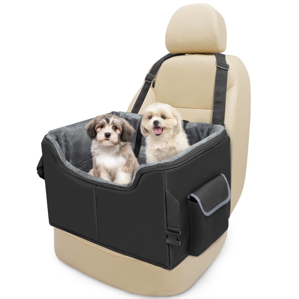 Babenest Dog Booster Car Seat, Extra Stable Pet Booster For Small To Medium-Sized Dogs Cats With Safety Leash