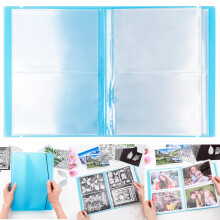 20 Pages / 80 Pockets Stamps and Dies Storage Album Book Organizer Folder Plastic Large Sticker Photo Storage Bags for Cutting Dies Stencil Stamp