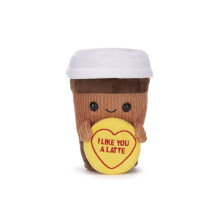 Swizzels Love Hearts 18cm "I LIKE YOU A LATTE" Coffee Cup Plush Soft Toy Gift