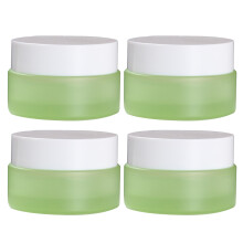 4St Hervulbare Make-Up Potjes Groen ABS PP, Lekvrij En Draagbaar