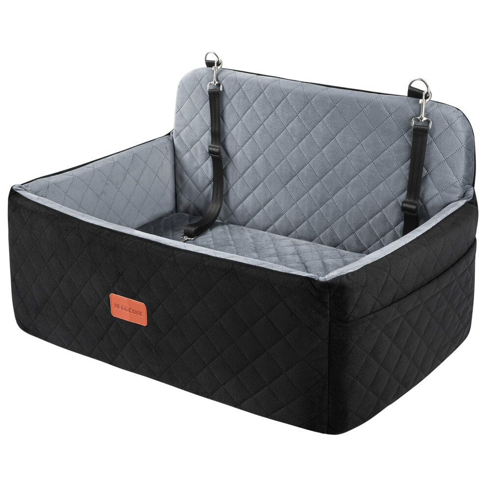 Heggcooe Dog Car Seat For Medium/Large Dogs, Dog Booster Car Seat For Dogs Under 55 Lbs Or 2 Small Dogs, Detachable & Washable Pet Car Seat