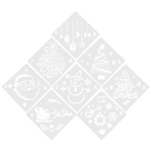 1Set Duurzaam Pet Kerstmal Spray Stencils Voor Doe-Het- Decoratie