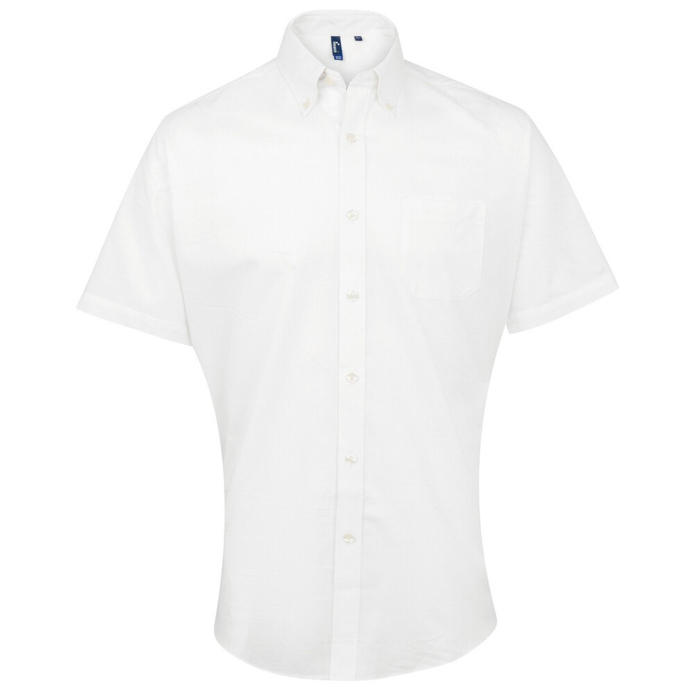 Premier (18In, White) Mens Signature Short-Sleeved Shirt