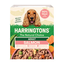 Harringtons Complete Wet Tray Grain Free Hypoallergenic Adult Dog Food Salmon & Potato 8x400g - Made with All Natural Ingredients