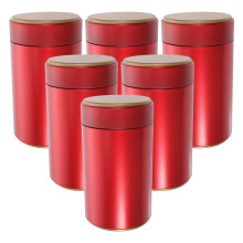 6 Stuks Ronde Blikken Potten Voor Koffie Thee Snoep