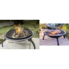 Bar-Be-Quick Portable Dual Firepit and Barbecue in one! Bottom grill for air flow - Top grill for barbecue use!