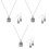 3Ensembles Femme Chic Boucles Argent Élégant 1