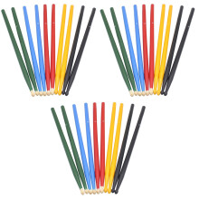 15Paires Baguettes De Batterie Bois 5A Antidérapantes Couleurs Variées
