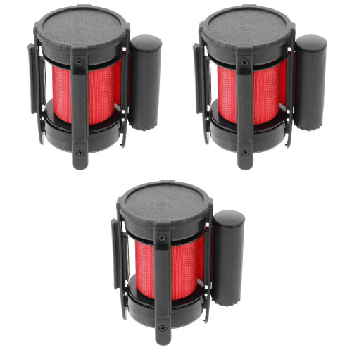 3Stk Retractable Absperrband Aus Stoff Für Warnzwecke
