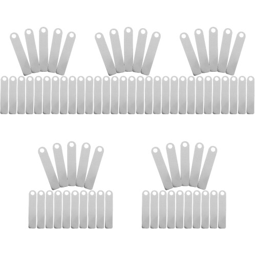100Stk Robuste Silber Stamping Tags Für DIY Anhänger Basteln