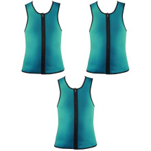 3Pièces Gilet Slim Vert Neopréne Coupe-U Respirant Pour Fitness