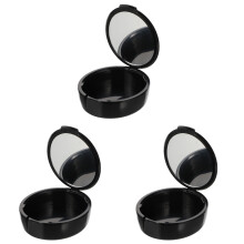 3Pièces Étui Noir Pour Dentier Support Protection Longue