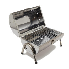 Hi-Gear Stainless Steel Double Sided BBQ with Twin Sided Grill Function, Lightweight, Compact, Foldable, Portable Oil Drum Barbecue